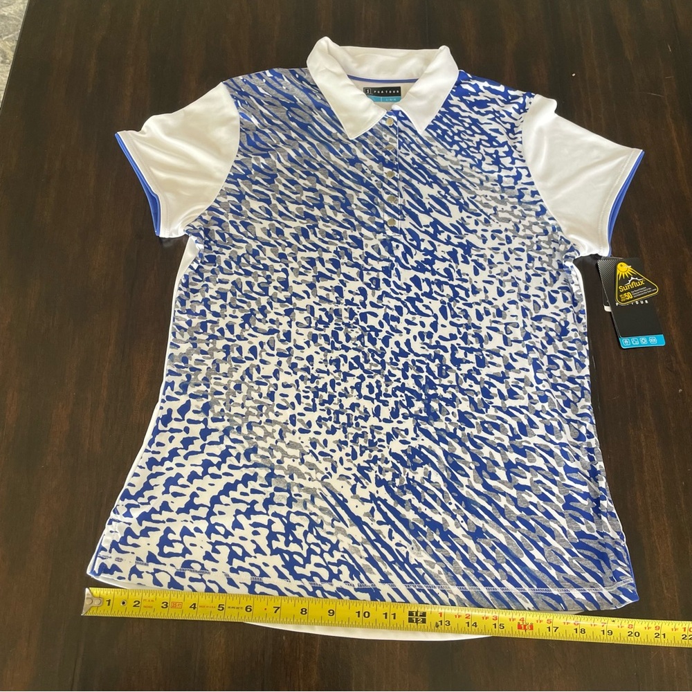 NEW PGA Tour Women’s Golf Polo, Size Large, Dazzling Blue